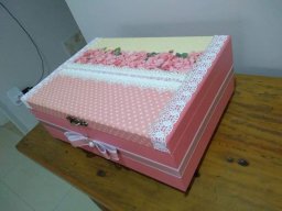 Caixa 20 divisorias Estampa Rosa