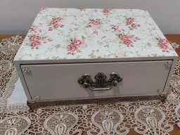 Caixa Baton - Base Estampa Rosas